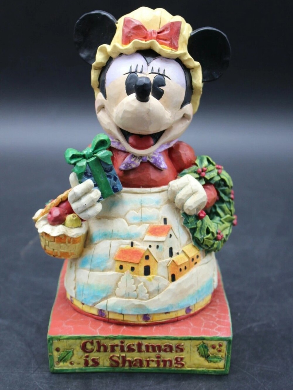 New Jim shore heartwarming holiday Minnie mouse figurine